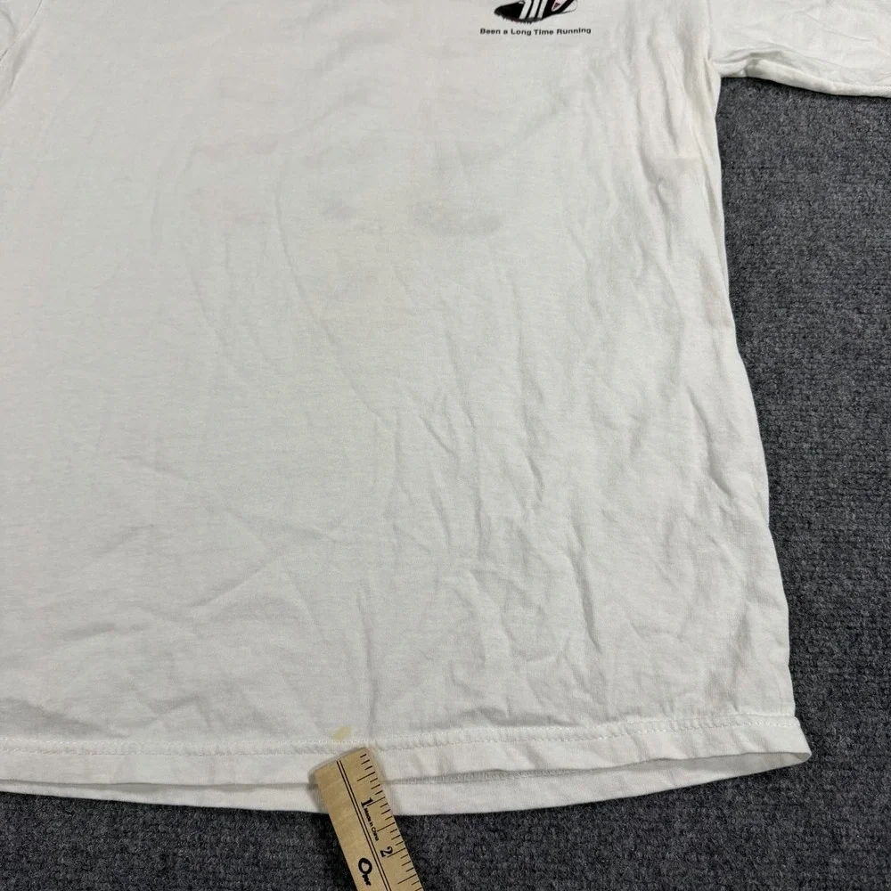 Vintage Adidas Track T Shirt Mens Medium White Graphic 90s Track Cleat History